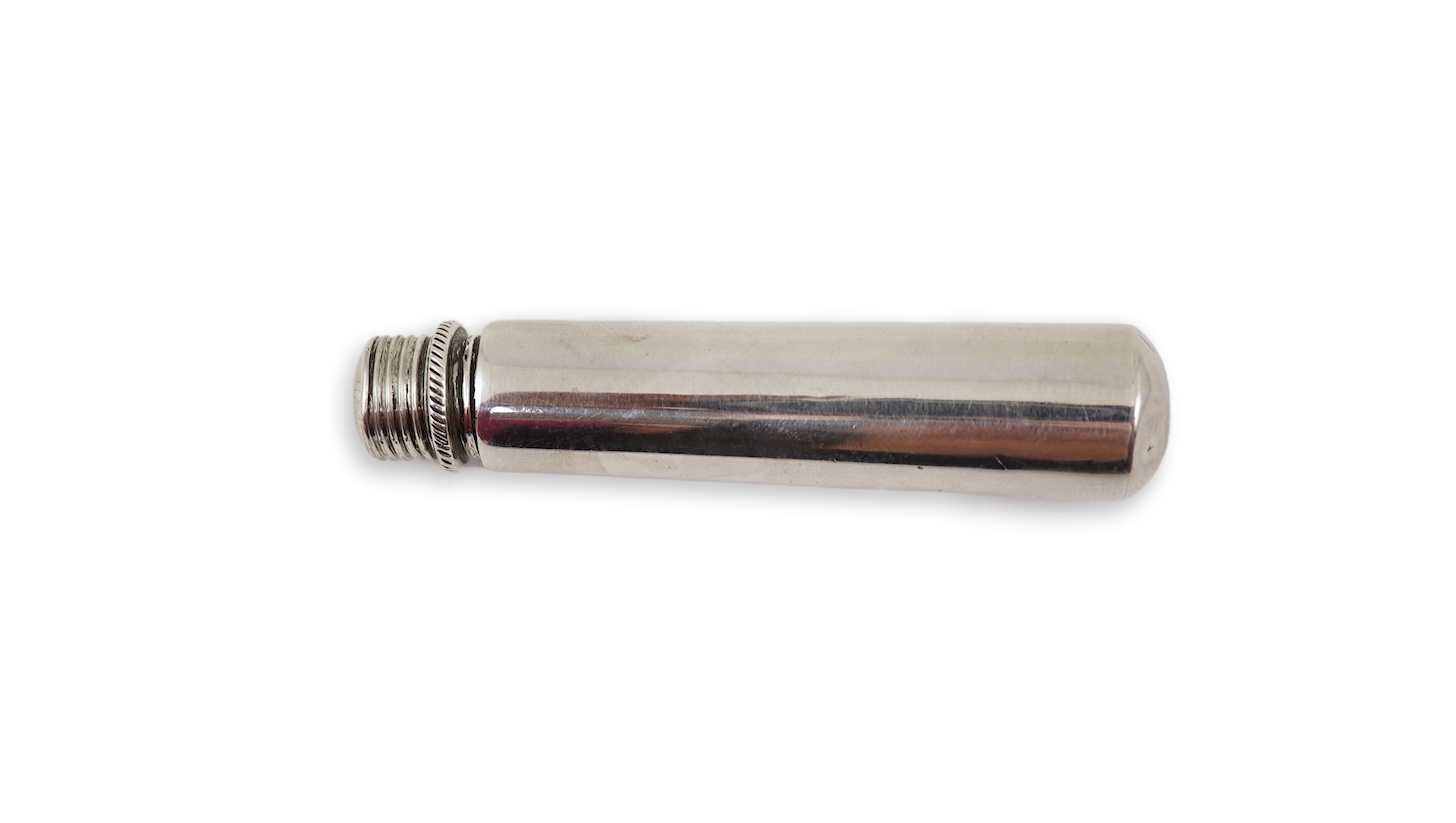 An early Victorian silver travelling apple corer, by Joseph Wilmore